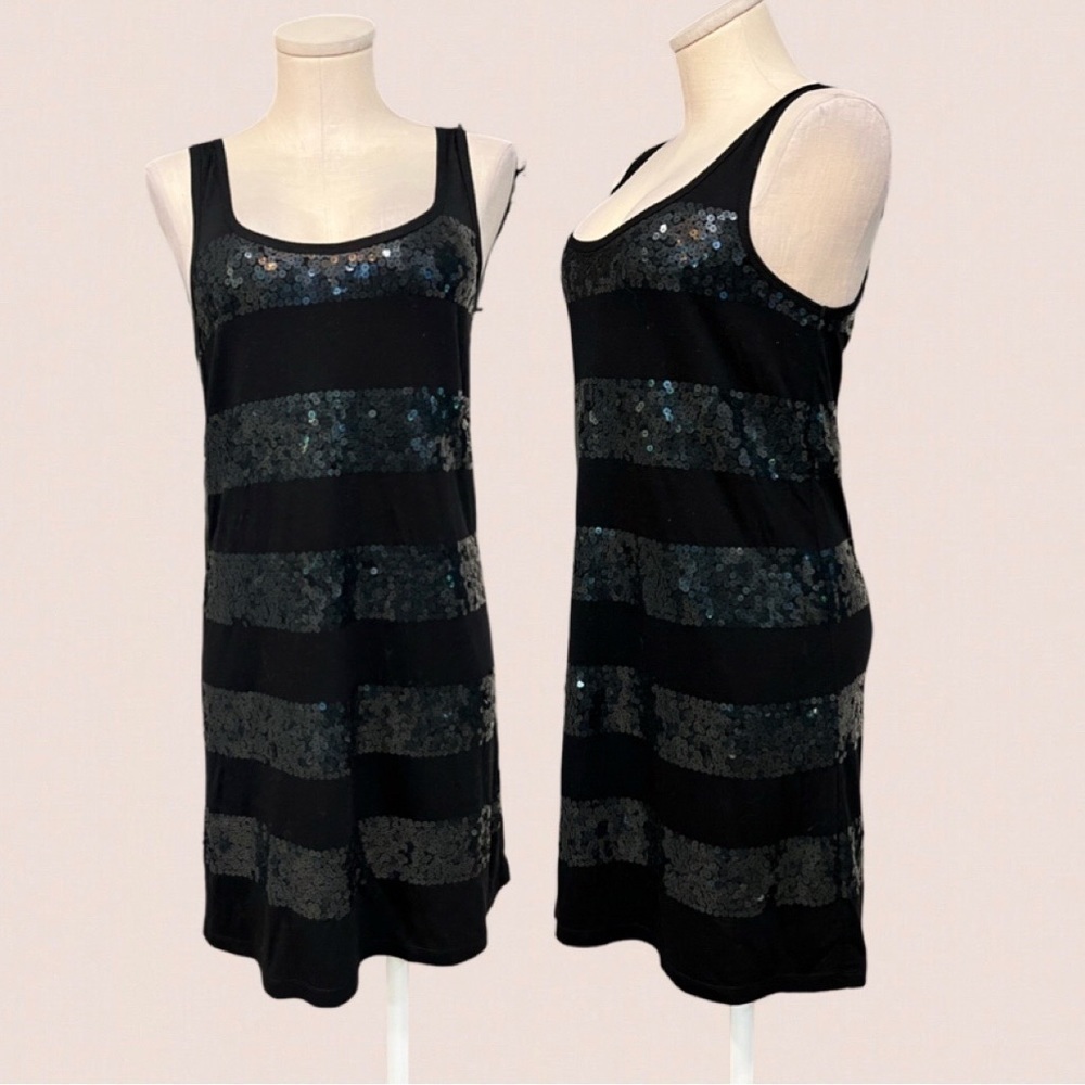 JUICY COUTURE black sleeveless dress  with sequins